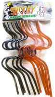 12 Pack Reusable Halloween Trick or Treat Spooky Krazy Straws
