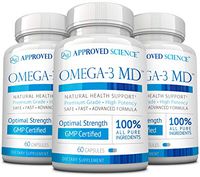 Omega-3MD - Fish Oil EPA & DHA - Improve Cardiovascular, Cognitive, and Joint Health - 3 Bottle Supply