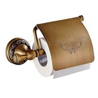 AUSWIND Antique Bronze Brushed Brass Toilet Paper Holder Carved Tissue Holder Bathroom Accessories with Screws HW