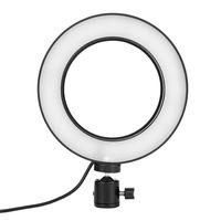 Acouto 6 Inch Photography Fill Light USB Interface Ring Shape Lighting 3 Colors Adjustable Fill Light for Live Video, Video Chat, Selfie Lighting, Makeup