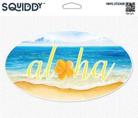 Squiddy Aloha Ocean Wave - Vinyl Sticker (7" Wide)