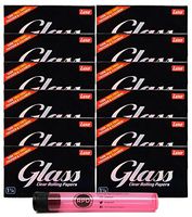 Glass Clear Rolling Papers 1 1/4 (12 Packs) with Rolling Paper Depot Doob Tube