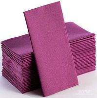 Purple Napkins | Linen Feel Guest Disposable Cloth Like Paper Dinner Napkins | Hand Towels | Soft, Absorbent, Paper Hand Napkins for Kitchen, Bathroom, Parties, Weddings, Dinners Or Events | 50 Pack