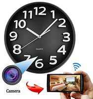 WiFi HD SPY Hidden IP Camera DVR Wall Clock Real-Time Nanny Cam Night Vision, Loop Recording, Micro SD Card