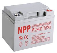 NPP NP12-45Ah Rechargeable AGM Lead Acid 12V 45Ah Battery with Button Style Terminals