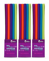Bubba Big Straws 5ct Reusable Staws, Bold Colors (Pack of 3)