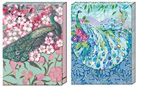 2 Punch Studio Pocket Note Pads, 75 full Color Printed Sheets Per Note Pad Bundle 2 Items (Peacocks)