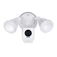 Floodlight Camera by ESCAM, No Monthly Fees - Wireless Outdoor Security Cameras for Home Security System with Motion Sensor Light - HD, Motion Detection, Siren Alarm, Two Way Talk, White