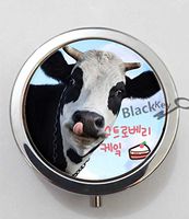 BlackKey Cow Animal 3-Compartment Decorative Pocket Gift Box Case Organizer for Pill, Color 1 -1474