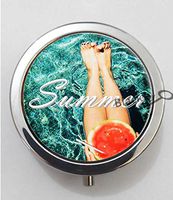 BlackKey Summer Season 3-Compartment Decorative Pocket Gift Box Case Organizer for Pill, Color 1 -821