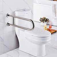 JCWANGDEFU Grab Bar Handrails Hand Grips Safety Handle Assist Frame Railings Rail Support for Toilet Bathtub Bathroom Shower, 304 Stainless Steel, Mirror Light, 1 PC