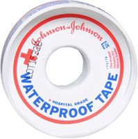 JOHNSON & JOHNSON Red Cross First Aid Waterproof Tape 1/2 Inch X 10 Yards 10 Yards (Pack of 12)
