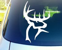 Buck Commander - White - 9" tall decal laptop tablet skateboard car windows sticker