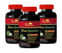 Digestive aid Supplements - GRAVIOLA Leaf Extract (650Mg) - Guanabana Powder - 3 Bottles 300 Capsules