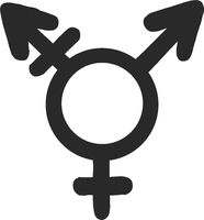 hBARSCI Transgender Vinyl Decal - 5 Inches - for Cars, Trucks, Windows, Laptops, Tablets, Outdoor-Grade 2.5mil Thick Vinyl - Matte Black