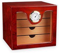 Personality aesthetic ashtray Cigar humidors, cigar boxes cigar box cedar wood grain mahogany piano paint four small humidor cigar box to maintain the original flavor Household large capacity, ashtray