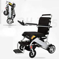 Electric Wheelchair Portable Multi-Function Light Folding Automatic Disabled Outdoor Walking Wheelchair Lithium Battery (10A)