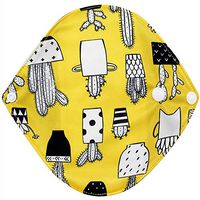 snap Design Cute Printing Reusable Bamboo Cloth Washable Menstrual Pad Mama Sanitary Towel Pad Comfortable Physiological #Y40