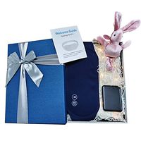 MOREHM Portable Heating Pad for Cramps, Far Infrared Electric USB Massage Warming Belt for Lower Back, Stomach, Waist, Abdomen, Neck, Shoulders, Menstrual Period Pain Relief (Navy-Luxury Gift Box)