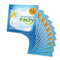 Finzy Washer Sheets (Laundry Detergent Sheets), Fresh Scent, 10Packs of Portable Individual Packages, 320Loads, More Efficient and Convenient than Liquid, Pods and Powder