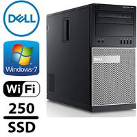Dell Optiplex 990 Desktop- Intel i7 3.1GHz , 1TB HDD + 250GB SSD, 16GB DDR3, Windows 7 Professional 64-bit, WiFi,USB 3.0 (Renewed)