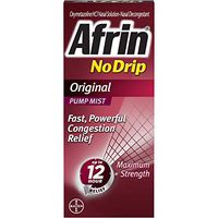 Afrin Nasal Spray No Drip Original Pump Mist 12 Hour 15ml (PACK OF 2)