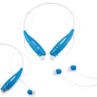GEARONIC TM Wireless Sport Stereo Headset Bluetooth Earphone Headphone Compatible with Android or iPhone Blue