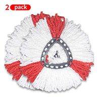 2 Pack EasyWring Mop Head Refill Compatible with Ocedar Spin EasyWring Mop (Red)