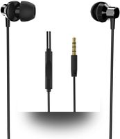 Wired Earphones,HOTWAV Earbuds with Microphone Control, Noise Isolating in Ear Headphone for Digital Devices Such as Smartphones,Tablets and More. (Black)