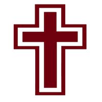 ANGDEST Cross with Outline (Burgundy) (Set of 2) Premium Waterproof Vinyl Decal Stickers for Laptop Phone Accessory Helmet Car Window Bumper Mug Tuber Cup Door Wall Decoration