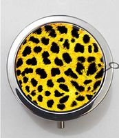 BlackKey Cheetah Print Leopard Print Pattern 3-Compartment Decorative Pocket Gift Box Case Organizer for Pill, Color 1 -791