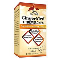 Terry Naturally GingerMed + Turmerones - 60 Softgels - Promotes Healthy Inflammation Response, Cellular Protection & Antioxidant Defense - Non-GMO, Gluten-Free - 60 Servings