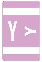 Smead AlphaZ ACCS Color-Coded Alphabetic Labels, Letter Y, Lavender, 100 Labels per Pack (67195)