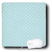 3D Rose"Pretty Light Blue and White Small Diamond Damask" Matte Finish Mouse Pad - 8 x 8" - mp_215626_1