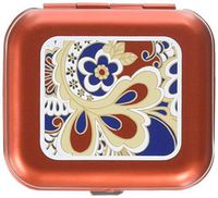 Light Weight Metal Divided Pill Box Pillbox Case Hinged (Emerald Meadows Golden Foliage)