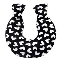 1.6L Neck/Shoulder Hot Water Bottle Water-Filled Bag & Villus Cover, Black