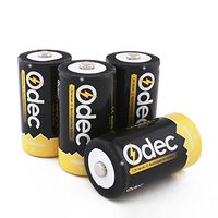 Odec Rechargeable D Battery, 4-Pack 10000mAh Deep Cycle NiMH Battery Pack