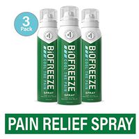 Biofreeze Pain Relief Spray, 4 oz. Aerosol Spray, Pack of 3, Colorless (Packaging May Vary)