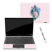 Mightyskins Skin Compatible with Hp Pavilion X360 14" (2018) - Flamingo Vice | Protective, Durable, and Unique Vinyl Decal Wrap Cover | Easy to Apply, Remove, and Change Styles | Made in The USA