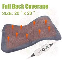 XXL Back Heating Pad  for Cramps Relief with X-Large Size 20" x 28" - Soft Electric Moist Heat Pad for Full Back with Fast-heating Technology Auto Shut-off, 6 Heat Settings, UL Listed