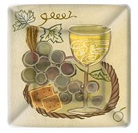 Boston International 8 Count Square Paper Dessert Plates, Napa White