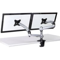 Cotytech Expandable Dual Desk Mount Spring Arm Clamp Base - Silver (DM-GS212-C)
