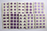 Minilabel 10mm Mixed Shapes 150 Labels, Self-Adhesive Stickers, Shapes Purple