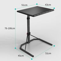 Folding Side Table Overbed Table,Portable Mobile Laptop Table Computer Desk Adjustable Laptop Stand Tray Bedside Table for Sofa -a