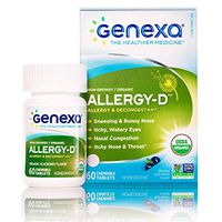 Genexa Allergy-D – 60 Tablets | Certified Organic & Non-GMO, Physician Formulated, Homeopathic | Multi-Symptom Allergy Relief Medicine