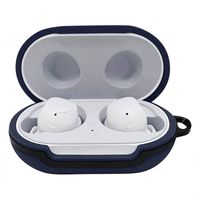 NXDA AirPods Silicone Case for Samsung Galaxy Buds Silicone Case Cover Earphone Pouch Dust-proof Protective With Keychain (Dark Blue)
