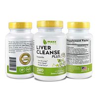 Maxx Herb Liver Cleanse Plus, All Natural 13 Herbs (240 Tablets 4-8 Week Supply) Supports Liver Cleanse, Detox, Better Sleep, Skin and Lungs - with: Dandelion, Cayenne, Ginger, Licorice Root & More