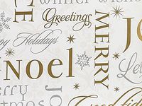 Glad Tidings Gold Silver Wrapping Paper Wrap Roll 24 Inches X 16 Feet