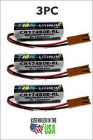 3PC GE Fanuc CR17450E-RL, A02B-0200-K102,PLC Replacement Battery 3.0V PLC