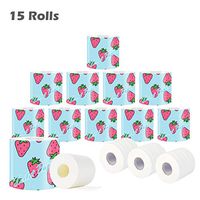 PsemesP Toilet Paper, 15 Count, 3-Ply Ultra Soft Absorbent Tissue